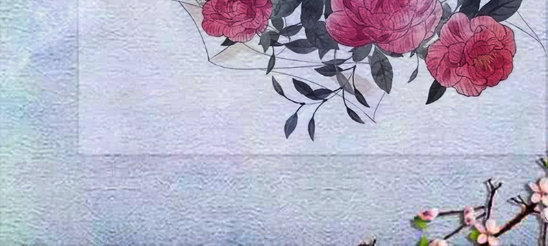 手绘风古风少女jpg设计背景_新图网 https://ixintu.com 古风 小清新 手绘风 简约