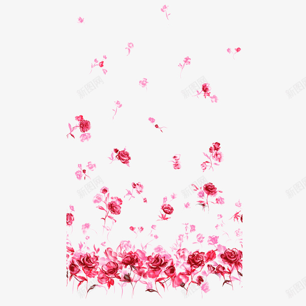粉色漂浮花朵png免抠素材_新图网 https://ixintu.com 漂浮 粉色 花朵
