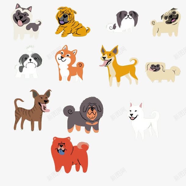 亚洲犬png免抠素材_新图网 https://ixintu.com 动物 卡通 手绘