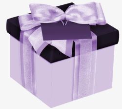 紫色素雅礼盒素材