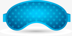 蓝色发光五角星眼罩矢量图素材