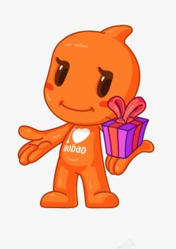 拿礼物的淘公仔公仔高清图片