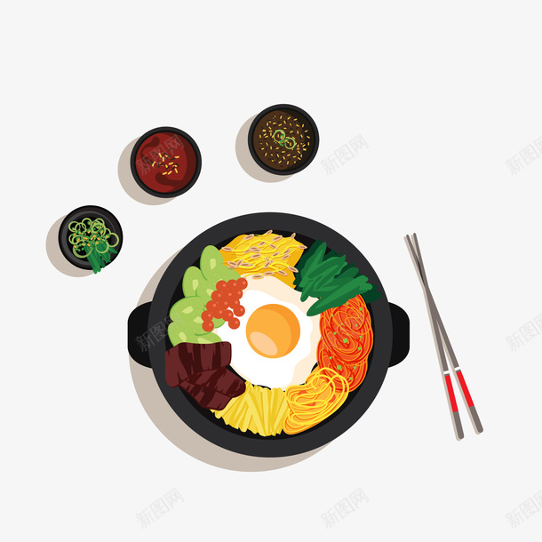 美味卡通石锅饭png免抠素材_新图网 https://ixintu.com 卡通食物 石锅饭 美味石锅饭 背景装饰