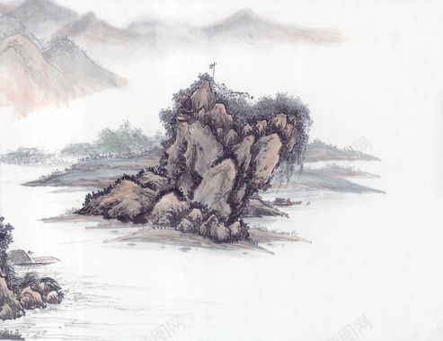 中国风古代画24背景