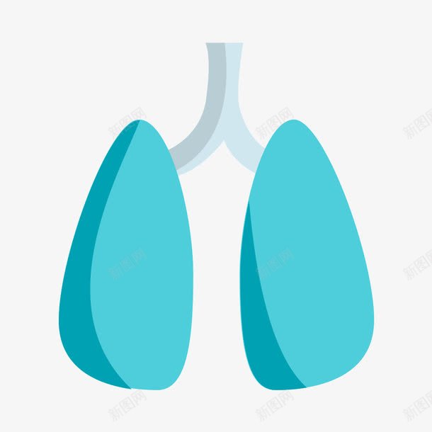 蓝色肺png免抠素材_新图网 https://ixintu.com 健康 素材 肺 蓝色