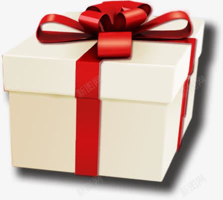 白色可爱手绘礼盒圣诞png免抠素材_新图网 https://ixintu.com 可爱 圣诞 白色 礼盒