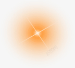 橙色的星星光效透明光效橙色星星光团高清图片