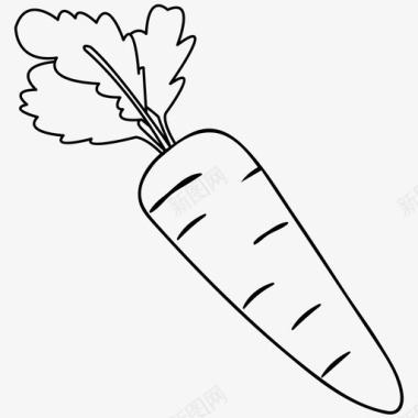 胡萝卜饮食食物图标图标