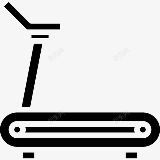 跑步机健身房34实心图标svg_新图网 https://ixintu.com 健身房 实心 跑步机