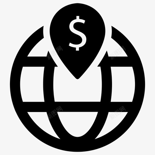全球金融定位atm筹款图标svg_新图网 https://ixintu.com atm 世界 众筹 全球 定位 捐赠 筹款 金融
