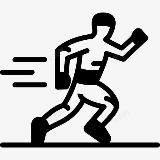 跑步田径慢跑图标svg_新图网 https://ixintu.com 慢跑 田径 跑步 运动
