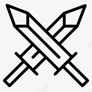 剑术交叉剑游戏图标图标