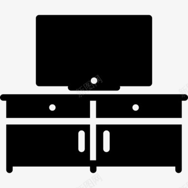 机架和电视橱柜家具图标图标