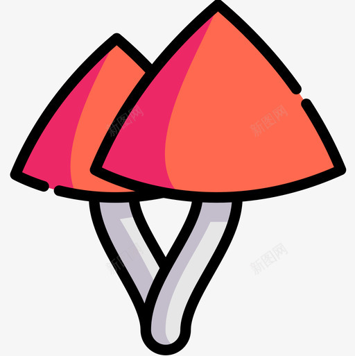 蘑菇秋天53线形颜色图标svg_新图网 https://ixintu.com 秋天 线形 蘑菇 颜色