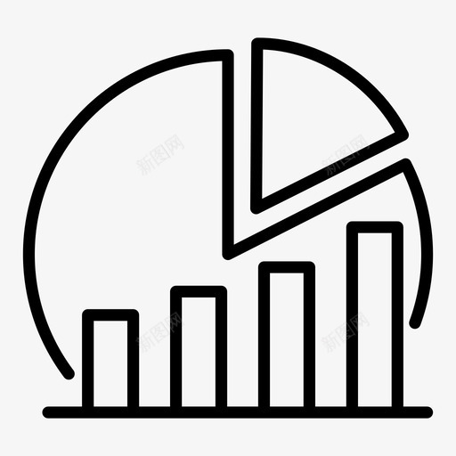 业务分析业务增长图标svg_新图网 https://ixintu.com 业务 分析 图表 增长 收集 财务 饼图