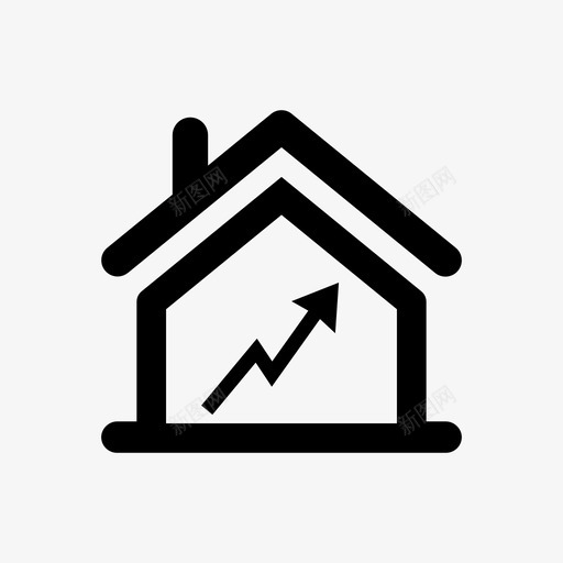 房地产箭家图标svg_新图网 https://ixintu.com 商业 房地产 房子 网上