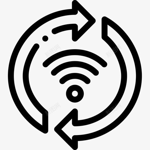 Wifi电话12线路图标svg_新图网 https://ixintu.com Wifi 电话 线路