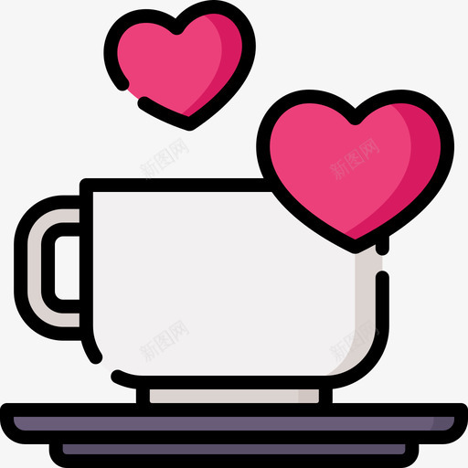咖啡幸福2线性颜色图标svg_新图网 https://ixintu.com 咖啡 幸福 线性 颜色
