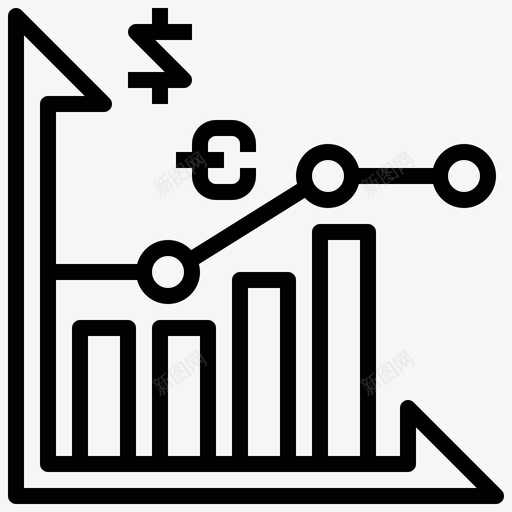 统计金融预测图标svg_新图网 https://ixintu.com 众筹 图表 统计 资金 金融 预测