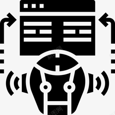编程机器人工程4字形图标图标