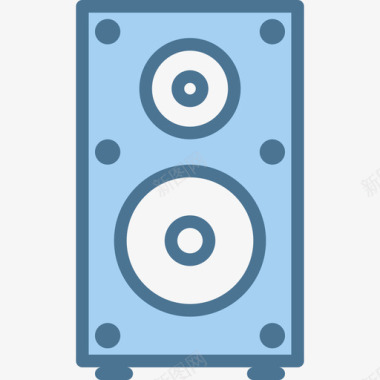 扬声器电脑20蓝色图标图标