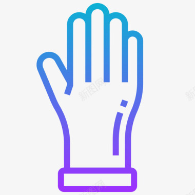 手套清洁44梯度图标图标