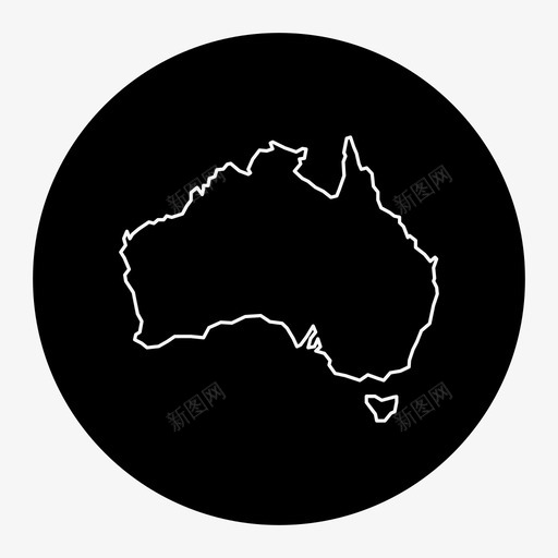 澳大利亚地图大陆国家图标svg_新图网 https://ixintu.com 国家 大陆 悉尼 澳大利亚地图