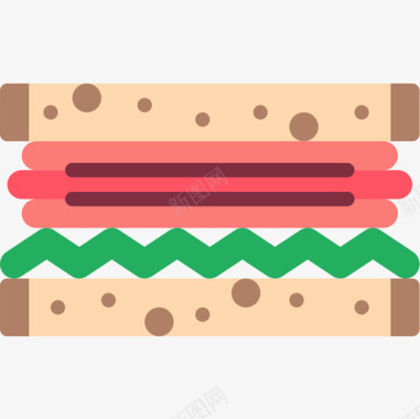 三明治食物130平的图标图标