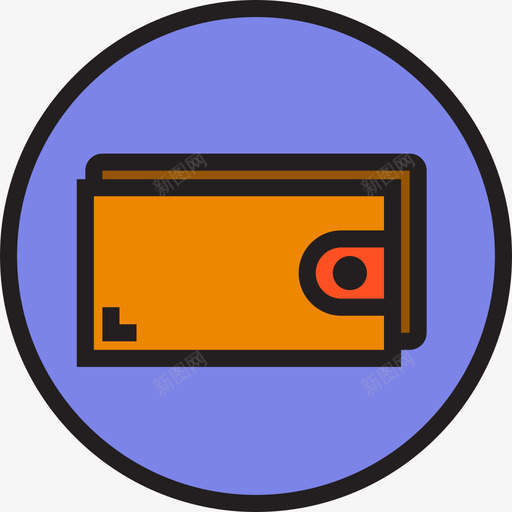 钱包界面按钮4线颜色图标svg_新图网 https://ixintu.com 按钮 界面 钱包 颜色