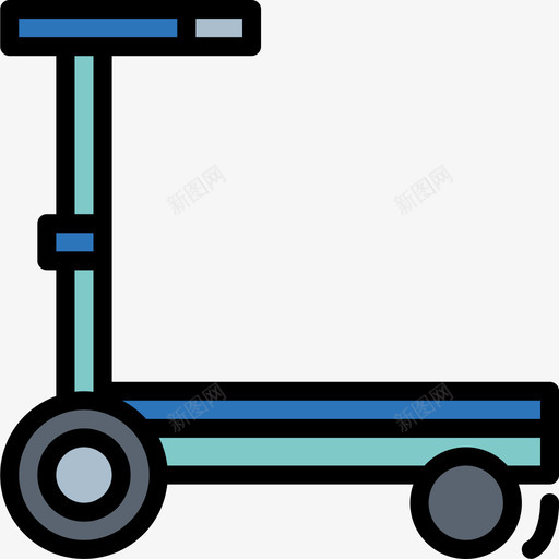 滑板车玩具童年2线性颜色图标svg_新图网 https://ixintu.com 滑板车 玩具 童年 线性 颜色