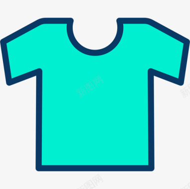 T恤服装与时尚5线性颜色图标图标