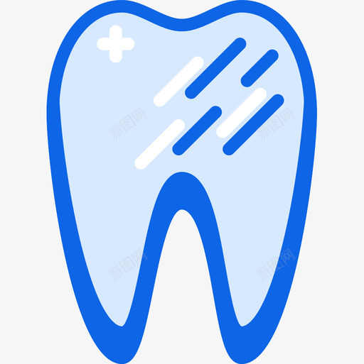 牙齿牙齿13蓝色图标svg_新图网 https://ixintu.com 牙齿 蓝色