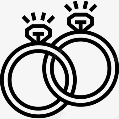 结婚戒指派对49直系图标图标