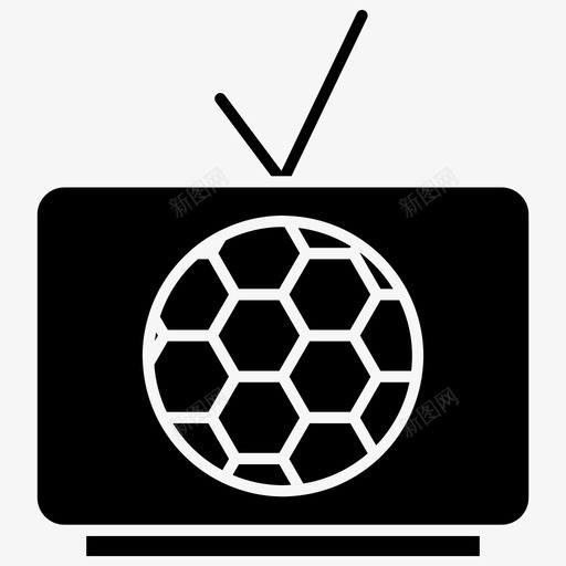 足球比赛屏幕体育频道图标svg_新图网 https://ixintu.com 体育频道 实心 屏幕 手表 电视 足球 足球比赛