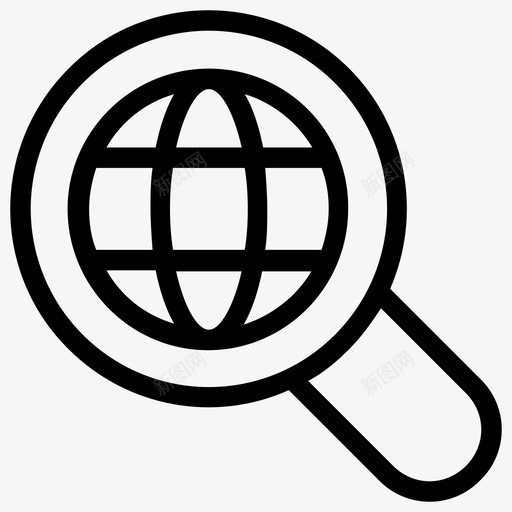 全局搜索浏览全局查找图标svg_新图网 https://ixintu.com 全局搜索 全局查找 全球业务组织和运营线图标 定位 浏览