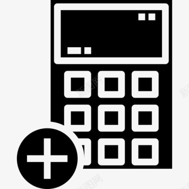 计算器购物和电子商务9固态图标图标