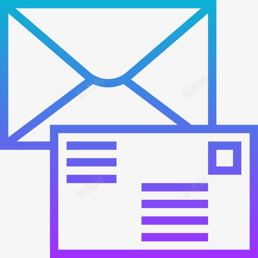 字母邮政要素3渐变图标svg_新图网 https://ixintu.com 字母 渐变 要素 邮政