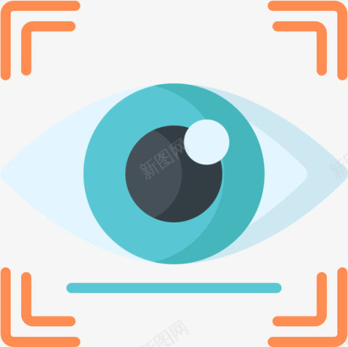 眼睛扫描仪技术61平板图标图标