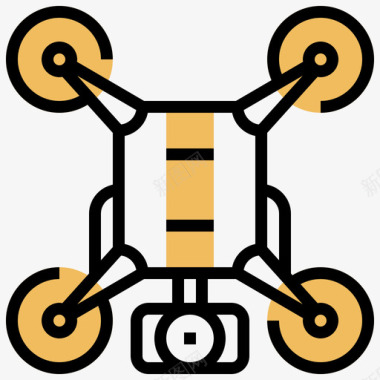 无人机机器人工程3黄影图标图标