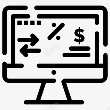 税收计算机金融图标图标