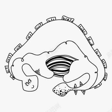 恐龙卡通蜥蜴图标图标