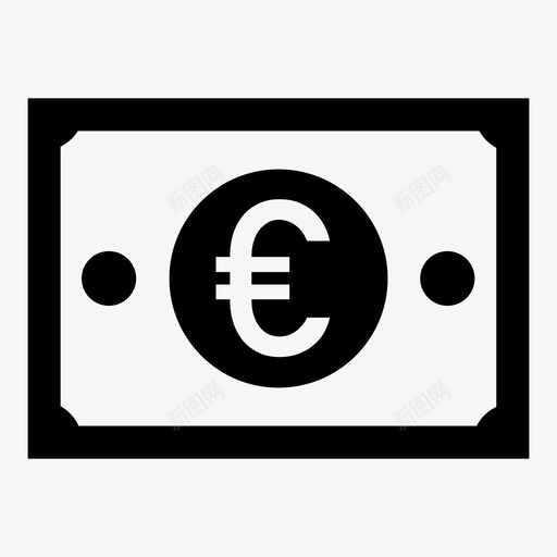 欧元纸币商业货币图标svg_新图网 https://ixintu.com 商业 欧元纸币 货币