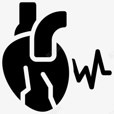 心脏病发作胸痛心脏病图标图标