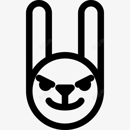 邪恶兔子表情符号动物表情符号图标svg_新图网 https://ixintu.com 兔子 动物 表情符号 邪恶兔子表情符号