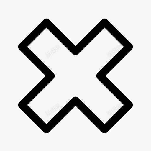 乘法取消交叉图标svg_新图网 https://ixintu.com 乘法 交叉 取消 多重 形状 简单