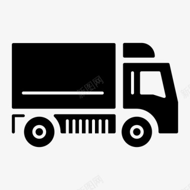 自卸卡车侧面运输图标图标