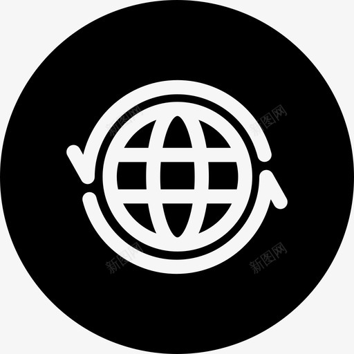 国际地球全球图标svg_新图网 https://ixintu.com 全球 商业 国际 圆形 地球 填充