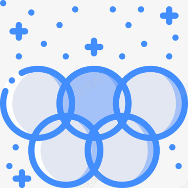 奥运会冬季运动29蓝色图标图标