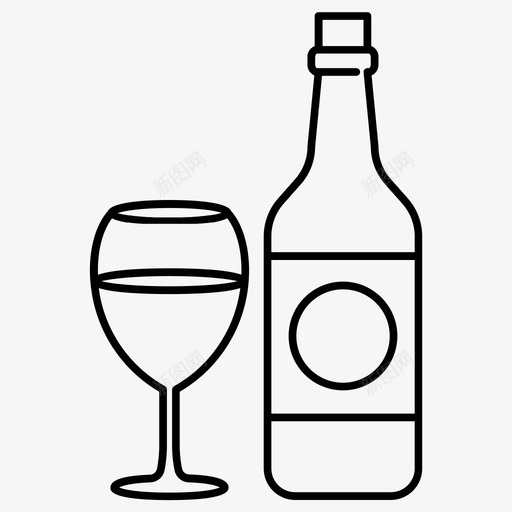 酒瓶子晚餐图标svg_新图网 https://ixintu.com 晚餐 瓶子 酒 食物 饮料 饮料提纲