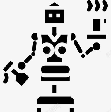 机器人ai3实心图标图标